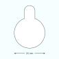 Preview: PE foam adhesive dots, white, double-sided Ø25mm, strong/strong adhesive